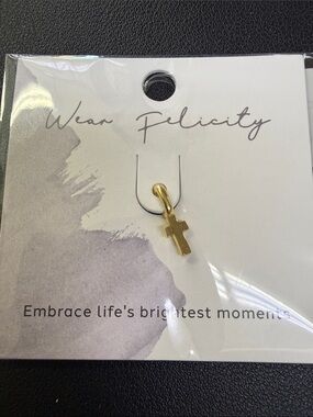 Gold Cross Pendant Charm